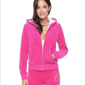 Juicy LOGO JC MONOGRAM SHERPA VELOUR JACKET